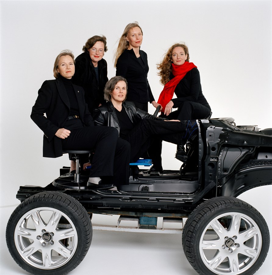 The team behind Your Concept Car by Volvo: Eva-Lisa Andersson, Tatiana Butovtisch Temm, Maria Widell Christiansen, Elna Holmberg and Camilla Palmertz, 2003.