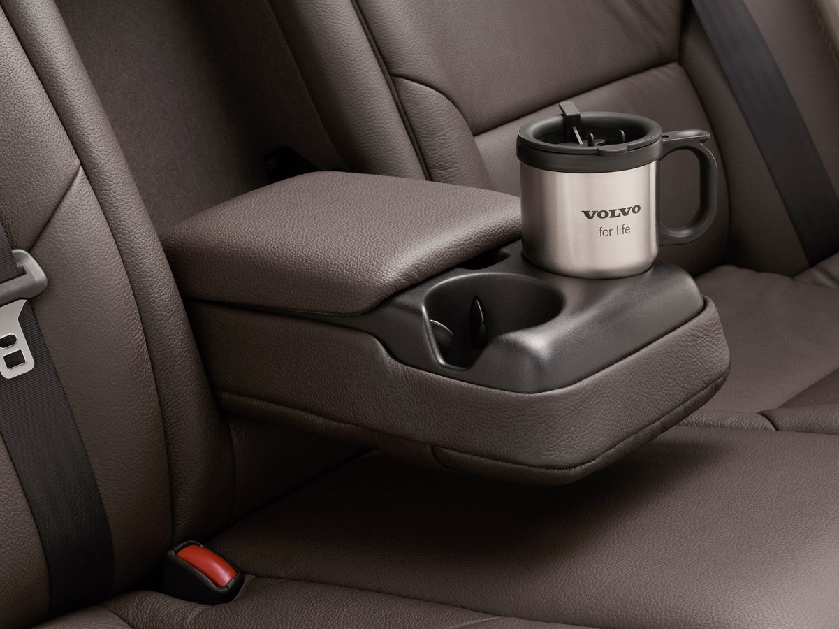 XC70, Rear middle armrest with cup holders, Brown select leather B984