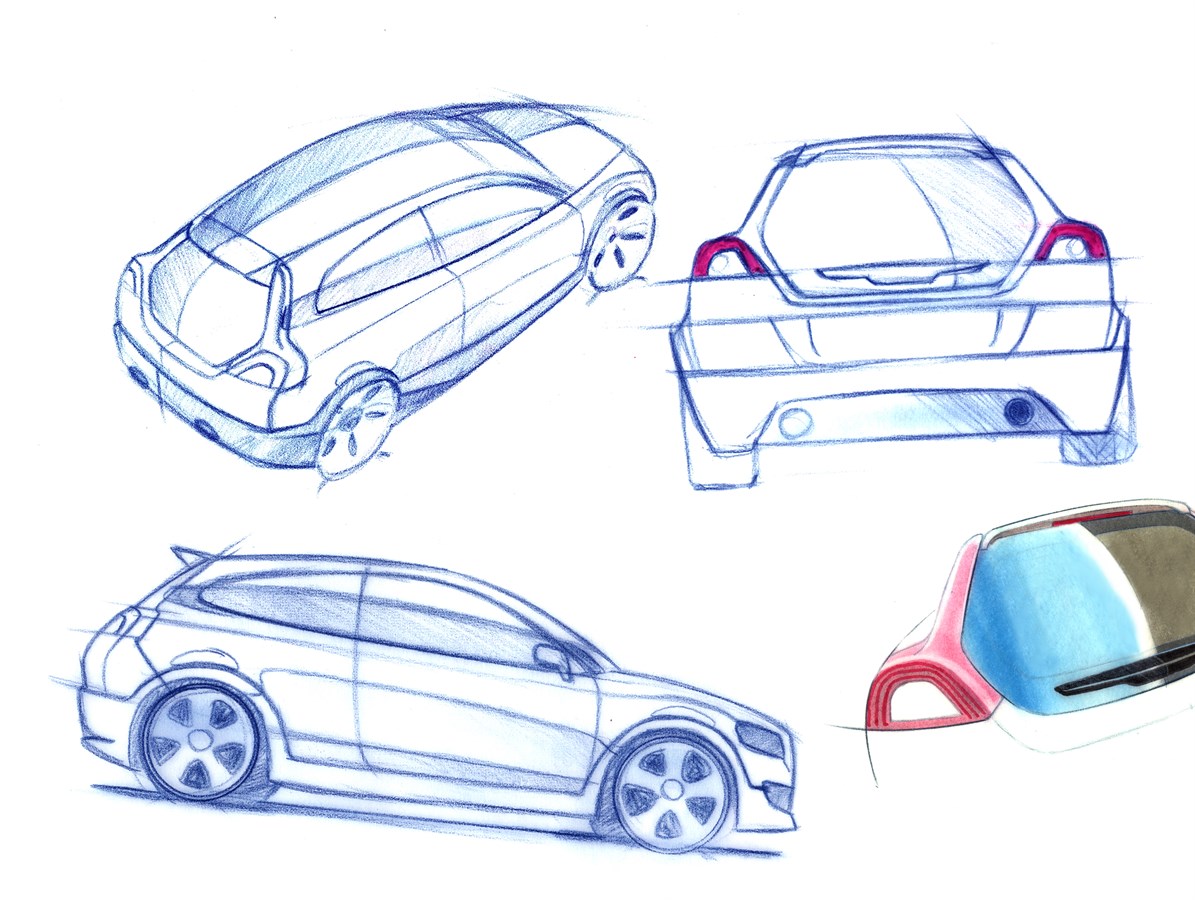Early sketches of Volvo C30
