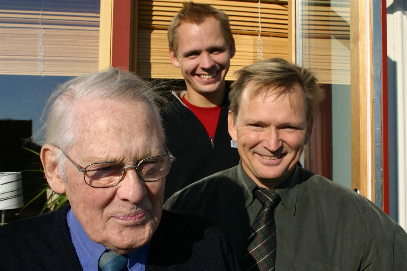 Gerth Ganemyr (front), his son, Tony, and grandson, Johan