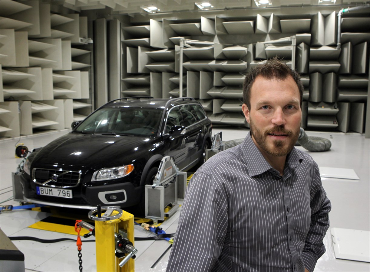 Johan Stenson, manager of the Noise, Vibration and Harshness Centre at Volvo Cars