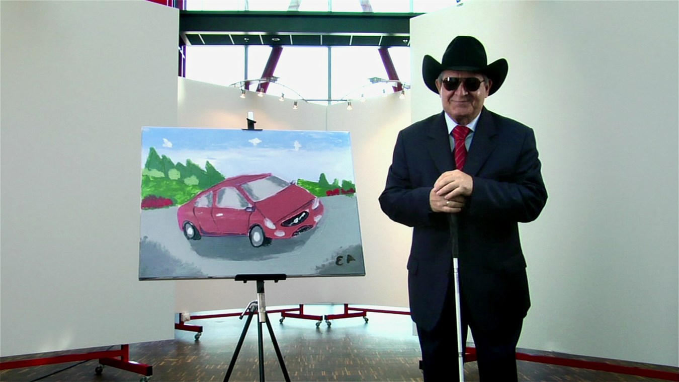 Esref Armagan - a famous blind artist - has painted Volvo S60