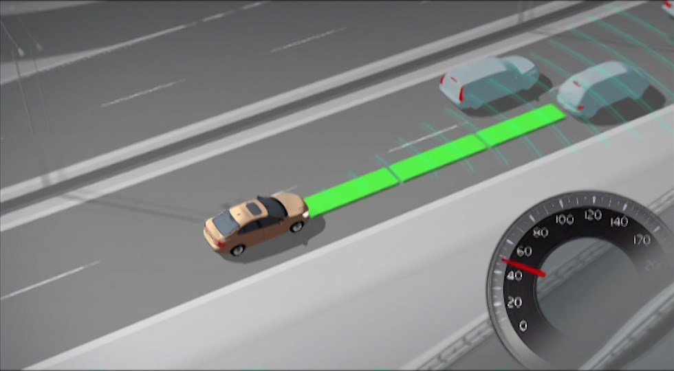Volvo S60, Adaptive Cruise Control, Animation (Clean) - Video Still