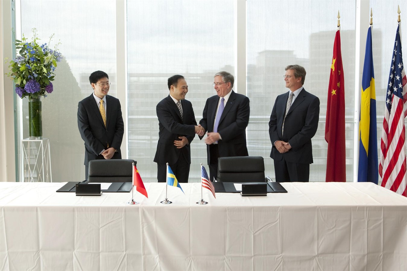 Completion of the sale of Volvo Car Corporation to Zhejiang Geely, August 2 2010