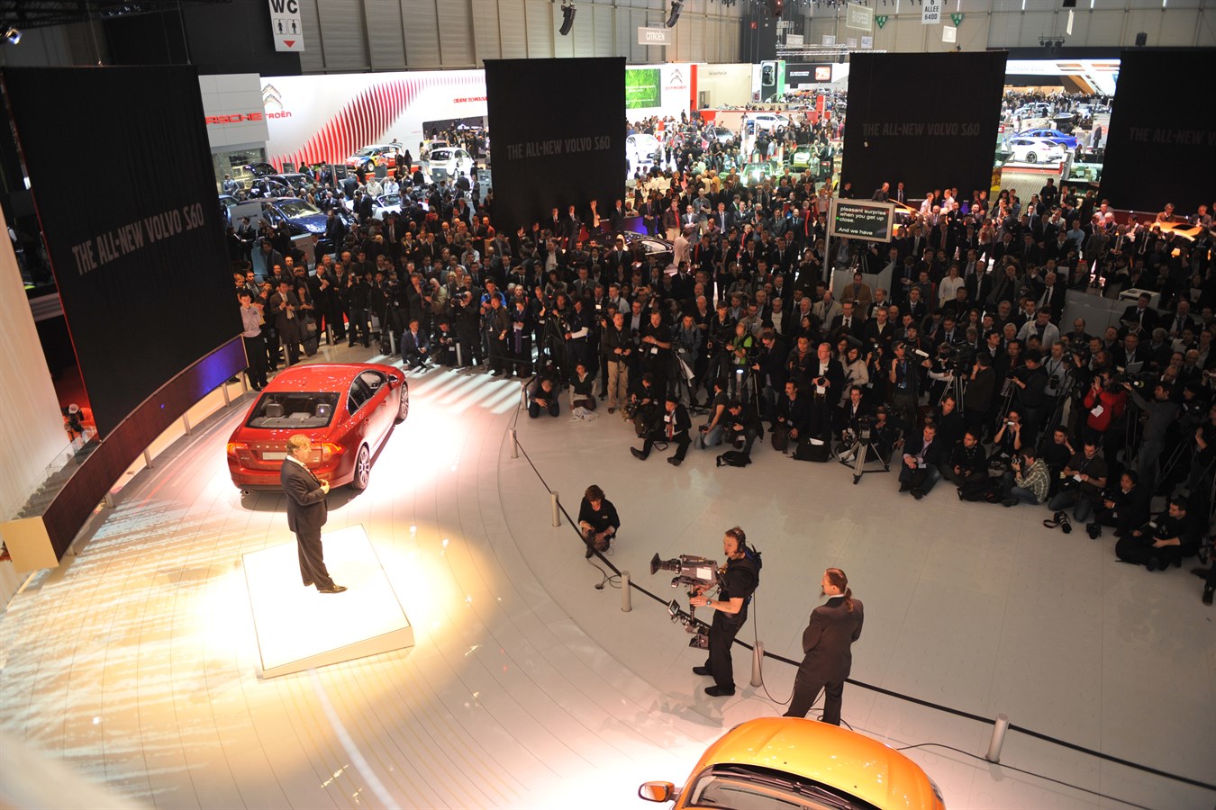 Press conference at Geneva Motor Show 2010, launch of the all-new Volvo S60