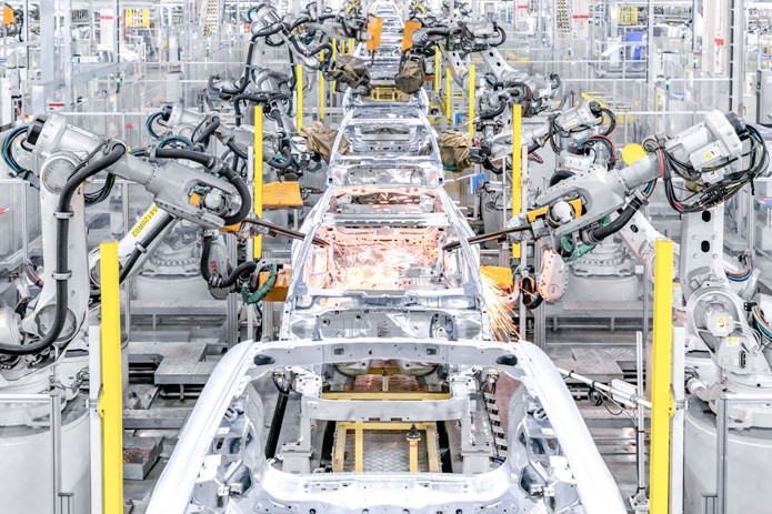 Car manufacturing underway at Luqiao manufacturing plant in China