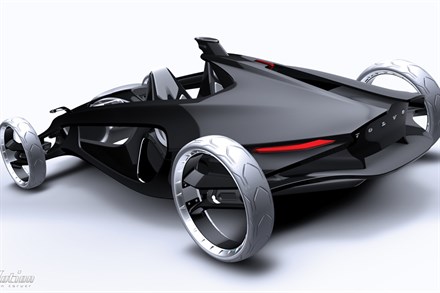 Volvo Air Motion - an ultra light clam shell sculptured vehicle