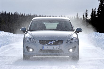 The Volvo C30 Electric tested in rough winter conditions