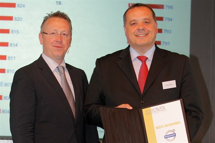 Volvo Car Corporation onderscheiden in de klanten tevredenheidsenquête van J.D. Power in Duitsland