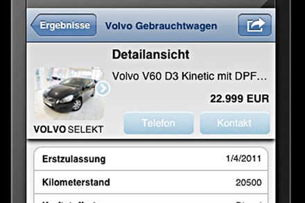 Volvo präsentiert neue App für seine Gebrauchtwagen-Börse