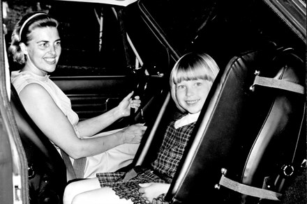 In the 1967 Volvo, children could sit safely in the front