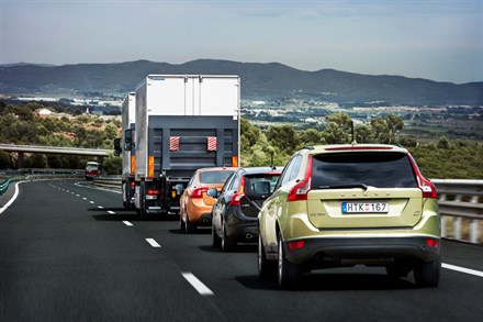Volvo Car Corporation concludes following the SARTRE project: Platooned traffic can be integrated with other road users on conventional highways