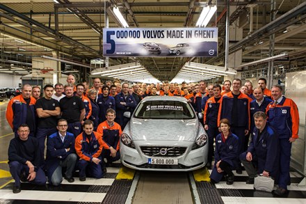 Fem miljoner Volvobilar byggda i Gent