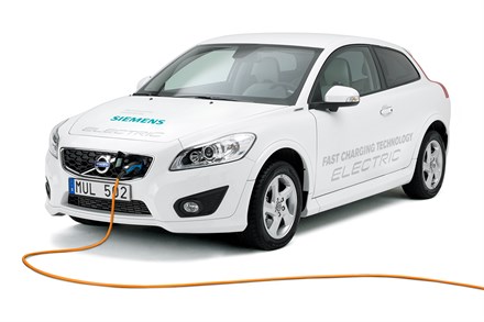 World first solution cuts charge time to 1.5 hours in the Volvo C30 Electric