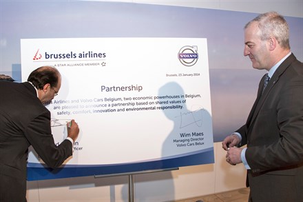 Volvo Cars Belgium en Brussels Airlines, twee belangrijke economische spelers in België, werken samen