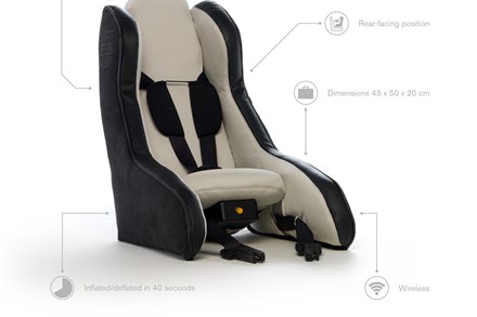 Innovative Sicherheit für die Kleinsten an Bord: Volvo präsentiert aufblasbares Kindersitz-Konzept 