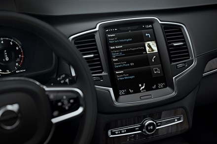 Intuitiver Bedienkomfort im neuen Volvo XC90: Touchscreen ermöglicht beste Übersichtlichkeit