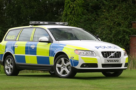 NEW VOLVO V70 POLICE CAR DEBUTS AT POLICE FLEET MANAGERS EXHIBITION