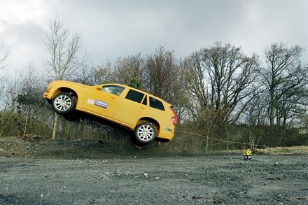 The art of turning an amusement park ride into a run-off road test at Volvo Cars Safety Centre