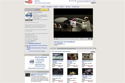 Volvo Car met eigen kanaal op You Tube