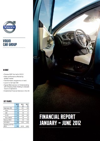 Volvo Car Group Financial Report January-June 2012