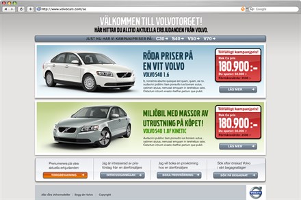 Volvo öppnar ny websajt för beg.bilsjägare