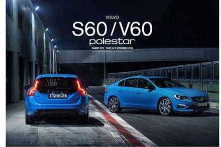 Tarifs Volvo S60 et V60 Polestar 2 novembre 2016