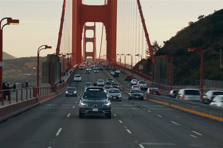 Uber launches self-driving pilot in San Francisco with Volvo Cars - B-roll