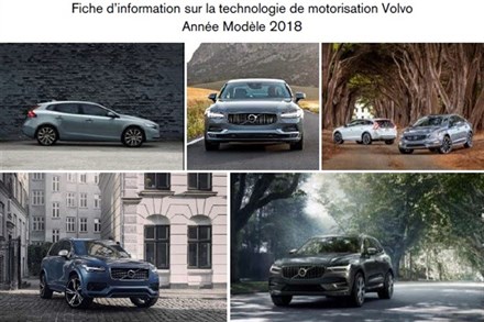 Volvo fiche d'information sur la technologie de motorisation Année Modèle 2018