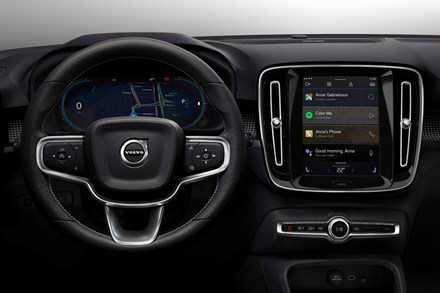 Le Volvo XC40 100 % électrique bénéficiera d’un tout nouveau système multimédia alimenté par Android et doté des technologies Google