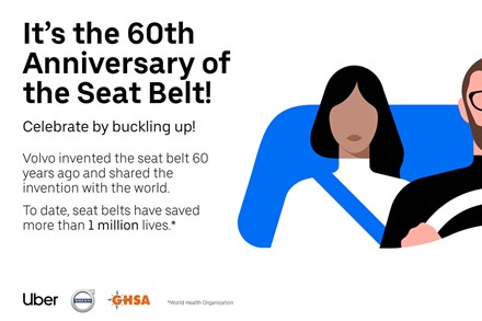 Volvo Car USA, Uber, and GHSA remind riders to buckle up on the first ever National Seat Belt Day
