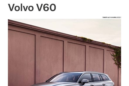 Tarifs Volvo V60 MY22 - 14 avril 2021