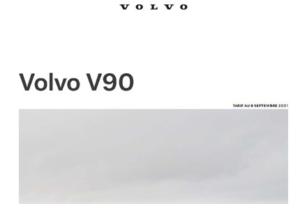 Volvo V90 - tarifs au 8 septembre 2021