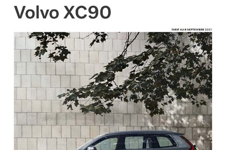 Volvo XC90 - Tarifs au 8 septembre 2021