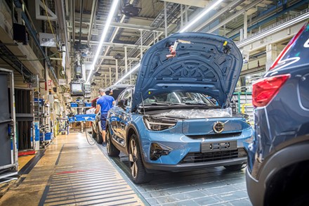 La production de la nouvelle Volvo C40 Recharge Pure Electric démarre à Gand