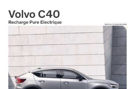 Tarifs Volvo C40 Recharge MY23 - 10 janvier 2022