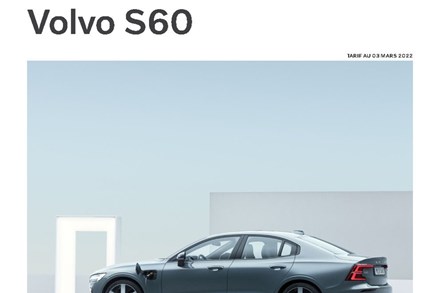 Tarifs Volvo S60 MY23 - 3 mars 2022