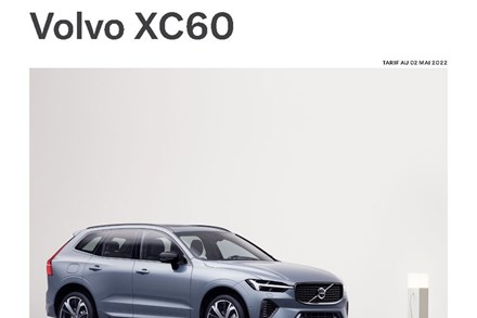 Tarifs Volvo XC60 MY23.5 - 2 mai 2022