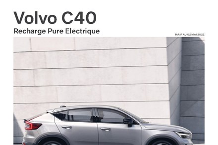 Tarifs Volvo C40 Recharge MY23.5 - 2 mai 2022