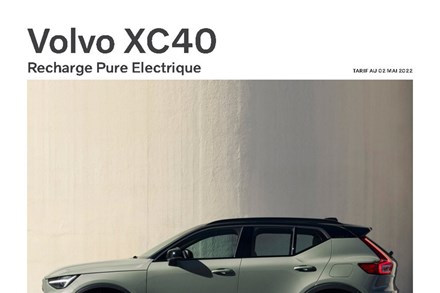 Tarifs Volvo XC40 Recharge pure électrique MY23.5 - 2 mai 2022