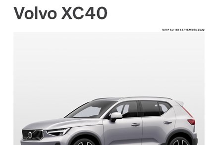 Tarifs Volvo XC40 MY24 - 1er septembre 2022