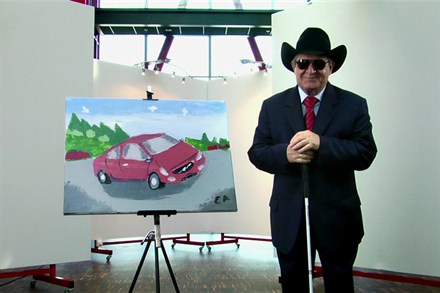Blind artist Volvo S60 painting highest eBay charity price ever