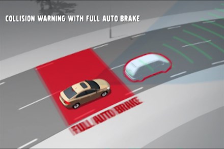 Volvo S60, Collision Warning with Full Auto Brake, Animation (0:52)