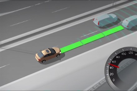 Volvo S60, Adaptive Cruise Control, Animation (without text, 1:10)