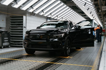 Productielancering van de allereerste Volvo Black Editions 'Built In Belgium': de nieuwe EC40, EX40 en XC40 Black Edition