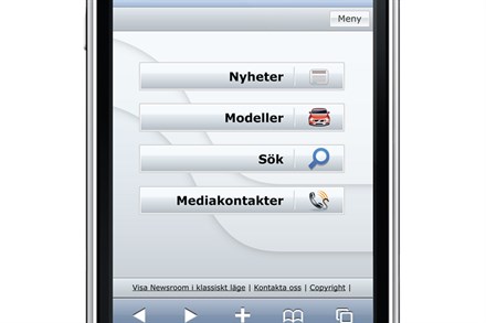 Volvo Personvagnars Newsroom - nu optimerat för iPhone