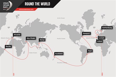 Volvo Oean Race 2014-15 Escale de Lorient confirmée, parcours 2014-15 au complet