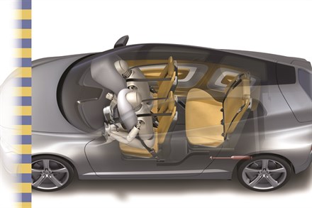Detroit 2005 - Från ett projekt kring hållbara transporter – en unik säkerhetslösning för småbilar – Volvo Safety Ride Down Concept