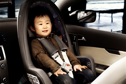 Children should travel rearward facing until they are three-four years
