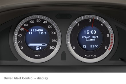 Volvo XC60, Monitoraggio del comportamento di guida (Driver Alert Control)
